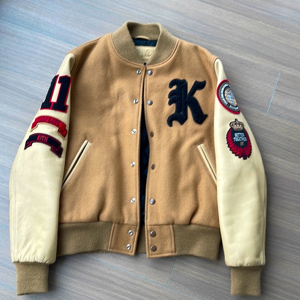 Winter 2017 Kith x Golden Bear Varsity Jacket - Great Condition